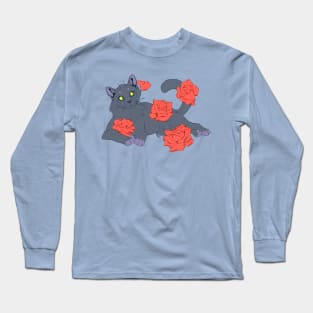 Russian Blue Roses Long Sleeve T-Shirt